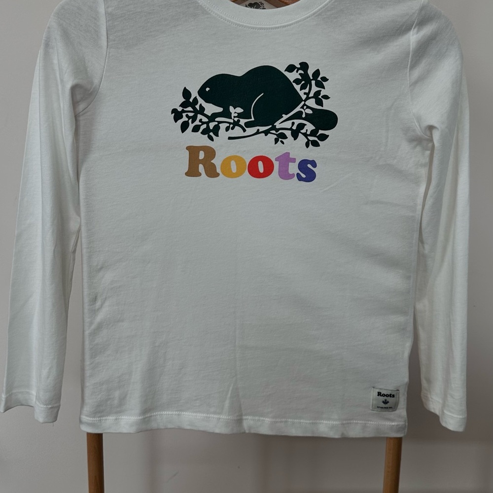 Roots Kids White Long Sleeve Shirt